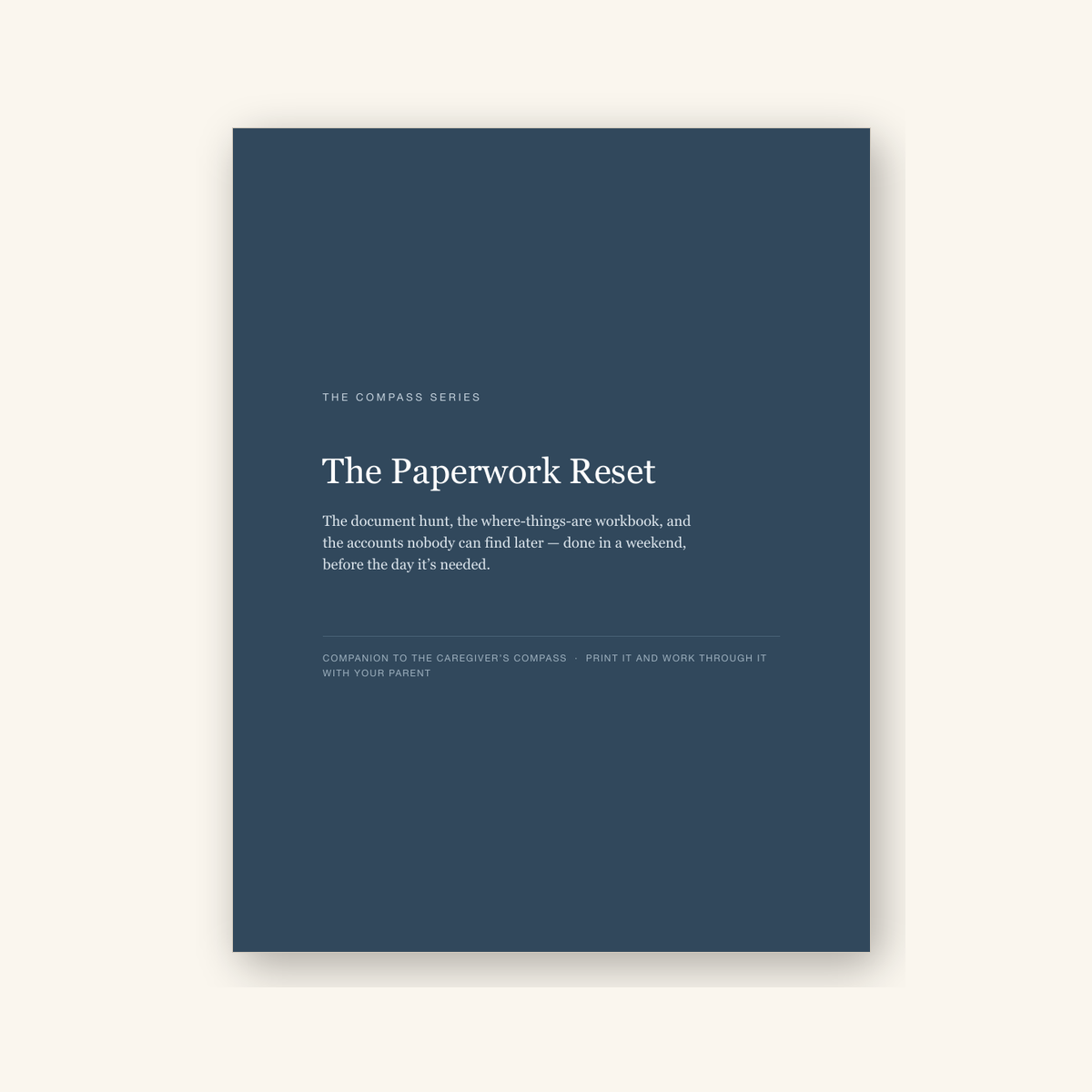 The Paperwork Reset workbook cover
