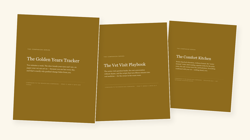 Normal or Vet Visit? free guide with the Golden Years Tracker